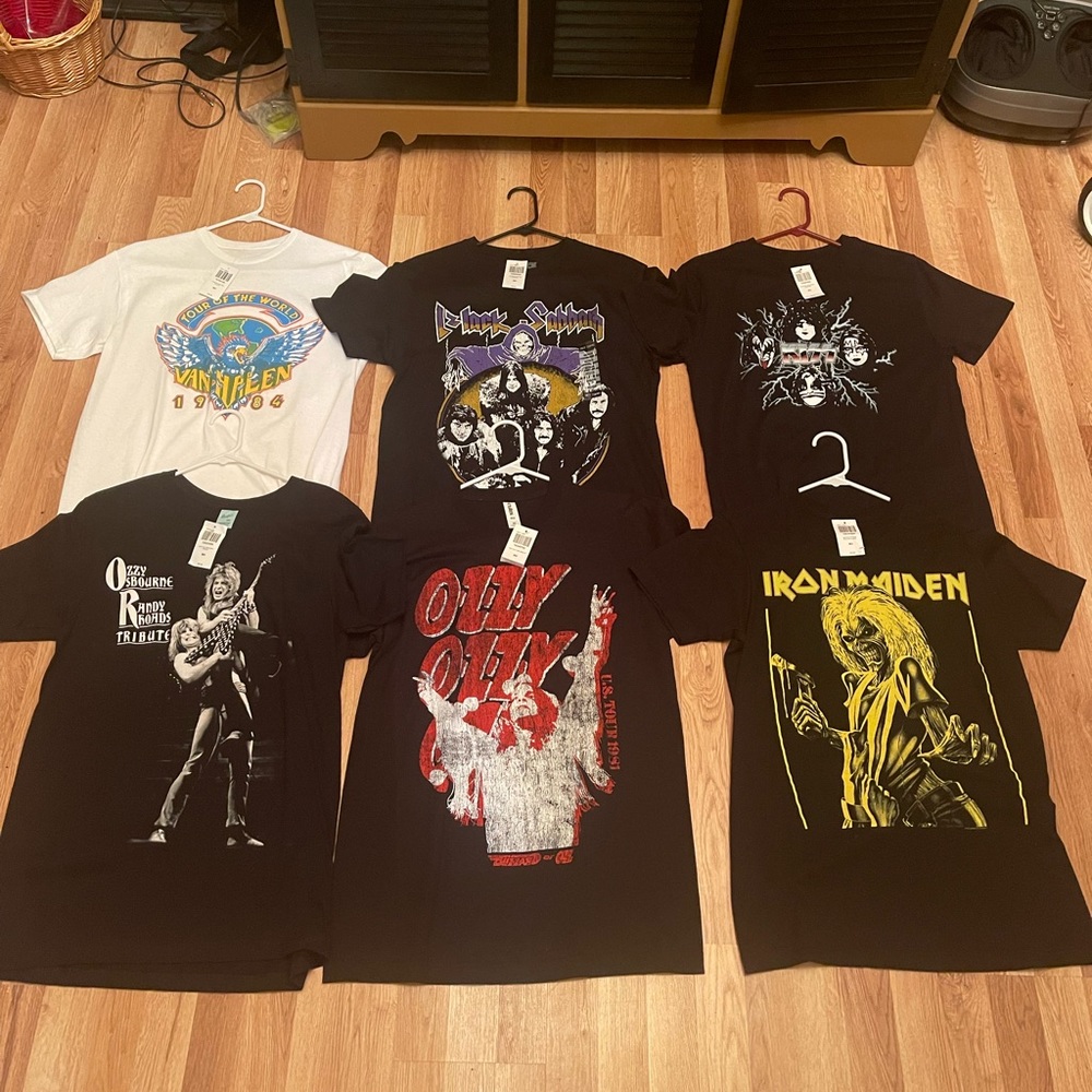 Hard rock band tees , all NWT. - Picture 1 of 1